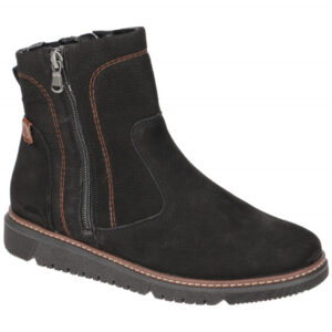 Waldl?ufer 604801 K-GESA Damen Stiefeletten Schwarz/Cognac - Weite K