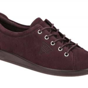 Ecco 20650302385 SOFT 2.0 - lace Damenschuhe Lila fig Nubuck-Leder flexibel