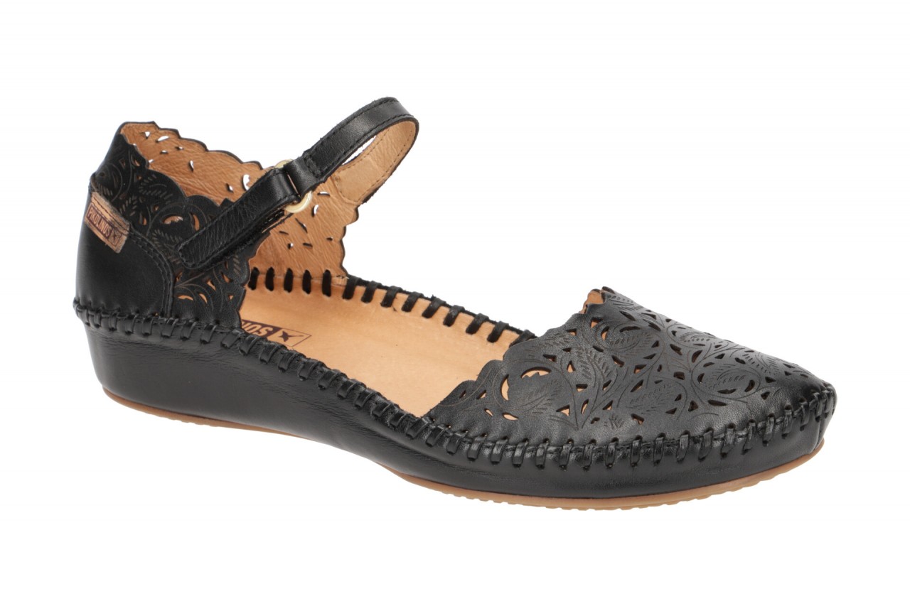 Pikolinos 655-0906 P. VALLARTA Damen Sandalette Schwarz - Echtleder Keilabsatz 1 Pikolinos 655-0906 P. VALLARTA Damen Sandalette Schwarz - Echtleder Keilabsatz