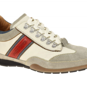 Galizio Torresi Herren Sneakers 415568 Ottico/Bianco/Blu/Corallo - Glattleder...