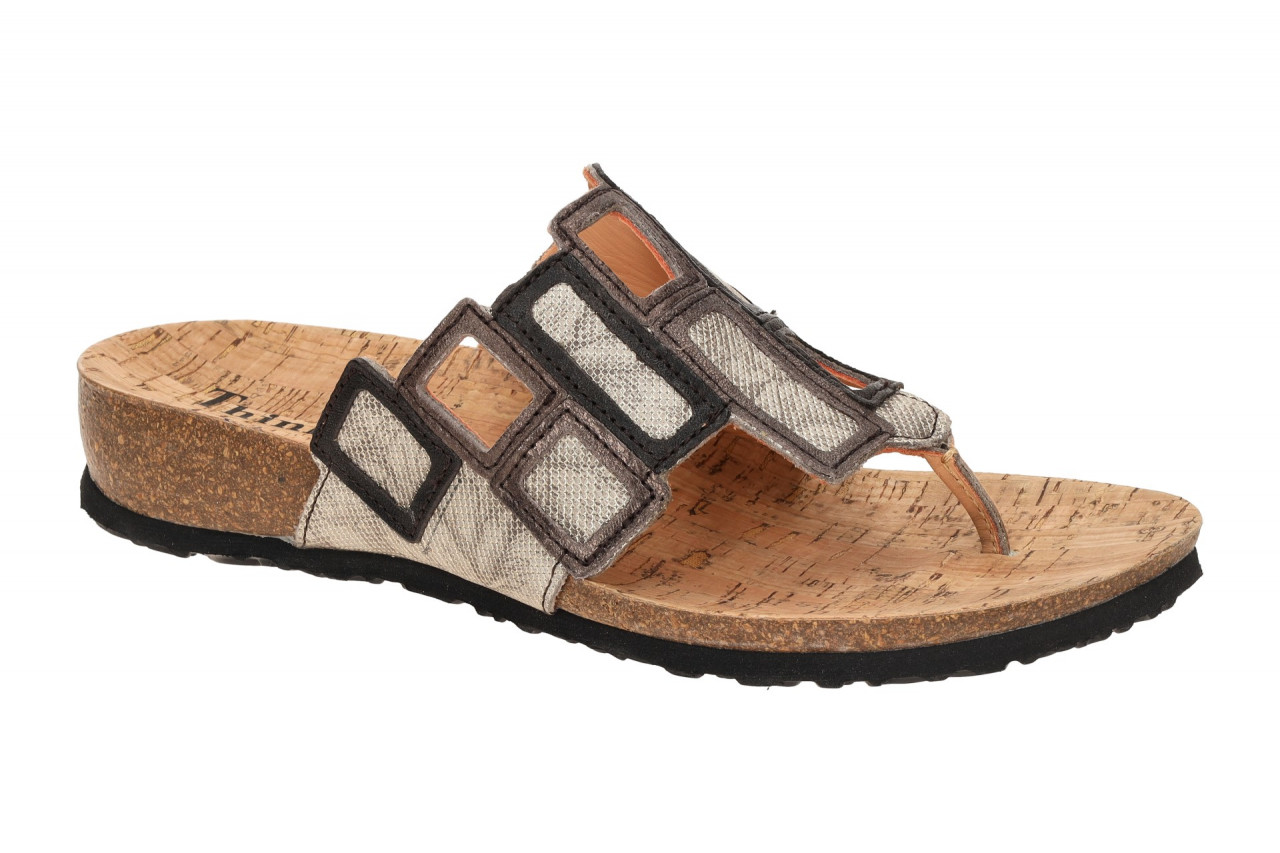 Think 1136 Damen Pantoletten Taupe/Grau Echtleder Glattleder Fu?bett Keilabsatz 1 Think 1136 Damen Pantoletten Taupe/Grau Echtleder Glattleder Fu?bett Keilabsatz