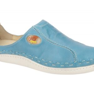 Eject 5846/1.008 Herren Slipper Halbschuhe Blau Blue Naturleder Gummisohle We...