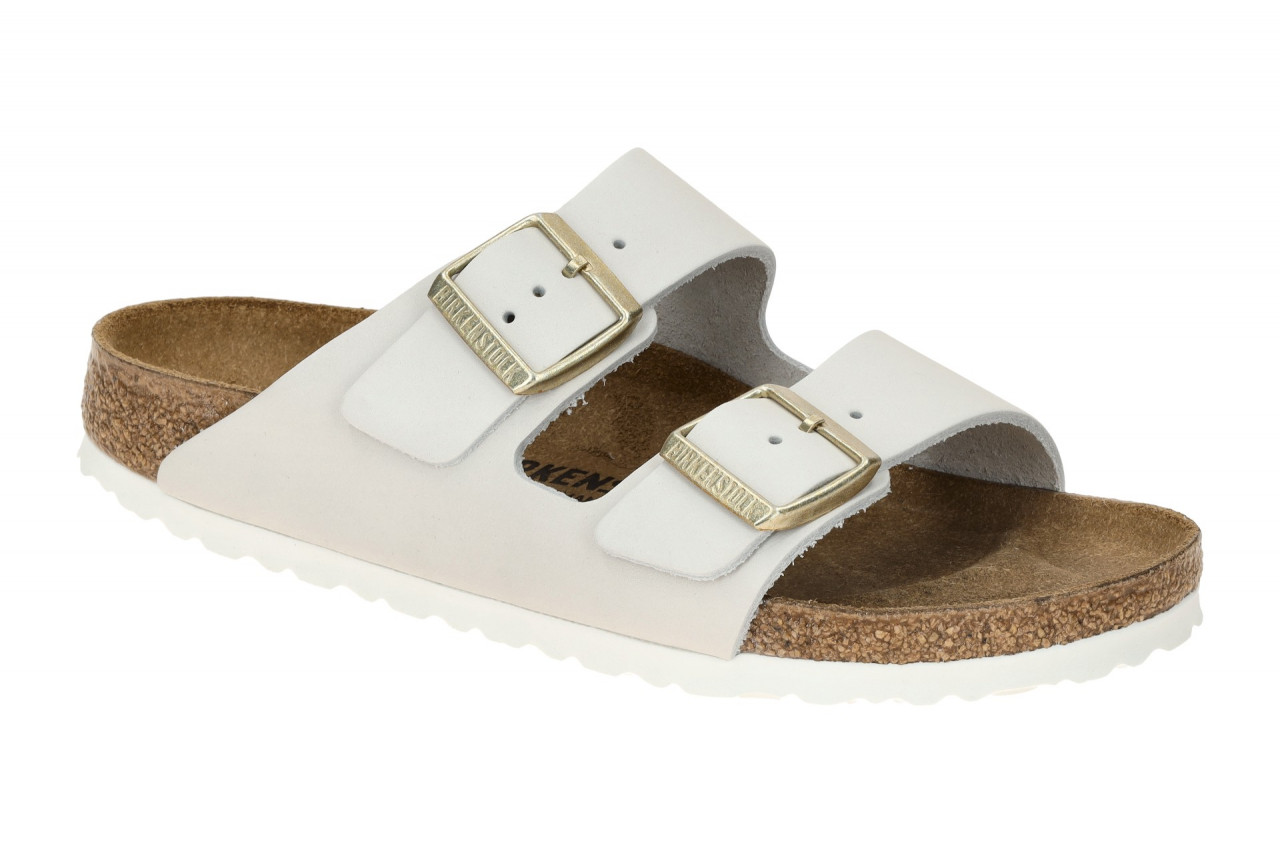 Birkenstock 1029475 BS Arizona Damen Pantoletten Antique White Echtleder mit ... 1 Birkenstock 1029475 BS Arizona Damen Pantoletten Antique White Echtleder mit ...