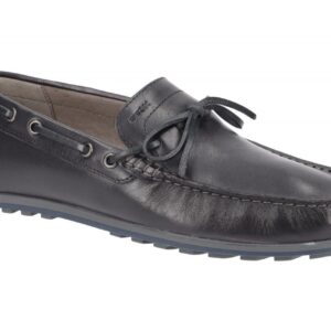 Geox U824LB Mirvin Herren Slipper Navy Blau Echtleder atmungsaktiv