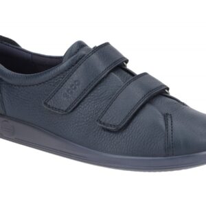 Ecco 20651301038 Soft 2.0 Velcro Damen Slipper Marine Extra Leicht & Flexibel