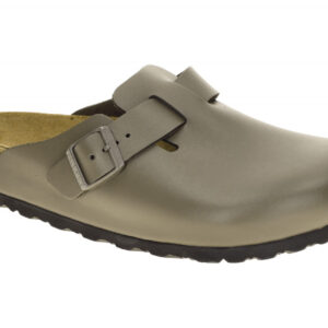 Birkenstock 1029079 BS Boston Herren Pantoletten Grau Concrete Gray Echtleder...