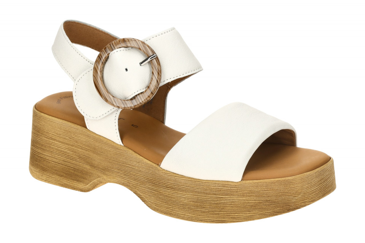 Gabor 84.520.20 Damen Sandalette Wei? - L-a-t-t-e, Plateau Sandale mit Best F... 1 Gabor 84.520.20 Damen Sandalette Wei? - L-a-t-t-e, Plateau Sandale mit Best F...