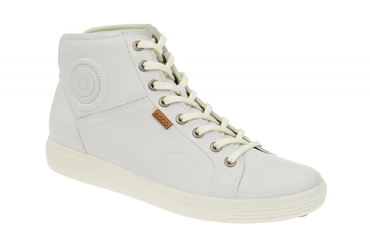 Ecco 43002301007 Soft 7 Ladies Mid Cut Lace Stiefeletten Wei? - White Echtled... 1 Ecco 43002301007 Soft 7 Ladies Mid Cut Lace Stiefeletten Wei? - White Echtled...