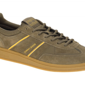 Tommy Hilfiger Herrenschuhe EM01609 RBM Gr?n homestead Retro Sneaker Echtlede...
