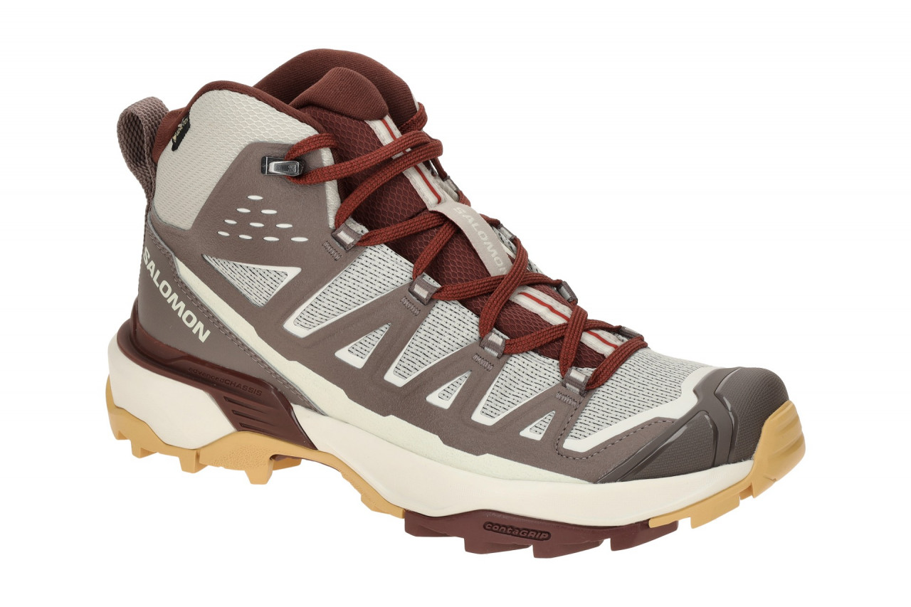 Salomon X ULTRA 360 EDGE MID GTX Damen Wanderhalbschuhe Grau Silver Cloud/Iro... 1 Salomon X ULTRA 360 EDGE MID GTX Damen Wanderhalbschuhe Grau Silver Cloud/Iro...