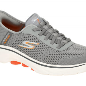 Skechers 216648 GYOR GO WALK 7 Herren Slip-On Grau/Orange Maschinenwaschbar