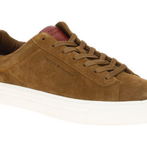 Tommy Hilfiger FM0573 GVQ Herren Sneaker Coconut Grove Braun Suede Ledersohle...