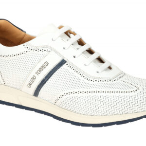 Galizio Torresi Herren Sneakers 414550 - wei?/blau - Echtleder - Gummisohle