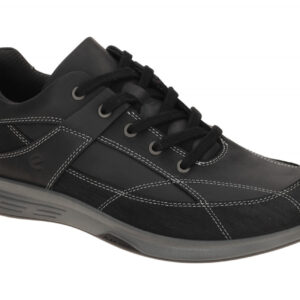 Ecco 87011451052 EXCEED Herrenschuhe Schwarz Nubuck bequeme Schn?r Halbschuhe