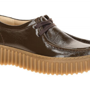 Clarks 26186667 4 TORHILL BEE Damen Halbschuhe Braun Gl?nzend Fu?bett aus Ech...