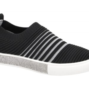 Bernie Mev. Damenschuhe BM Iris Slipper schwarz black crystal Glitzer Memory ...