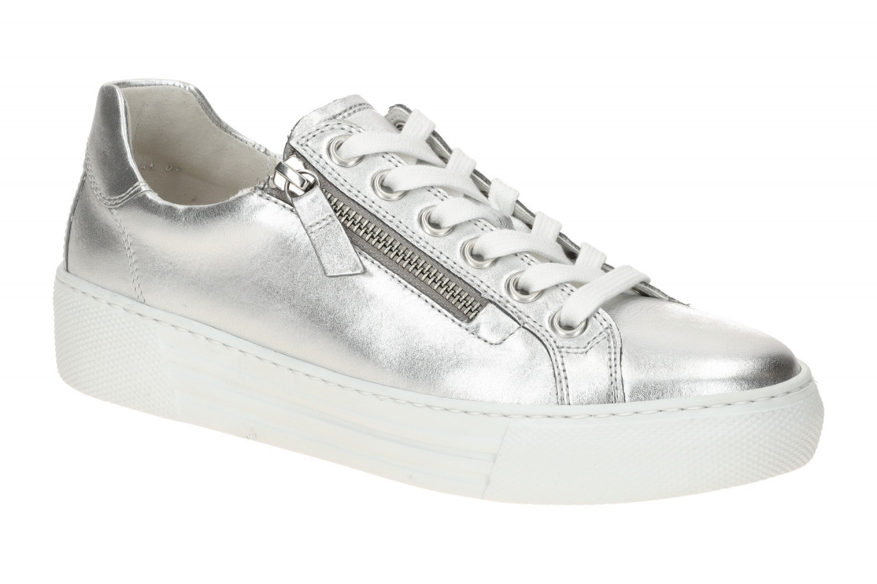 Gabor 66.465.10 FLORENZ Damenschuhe Silber Sportliche Sneaker Plateau 1 Gabor 66.465.10 FLORENZ Damenschuhe Silber Sportliche Sneaker Plateau