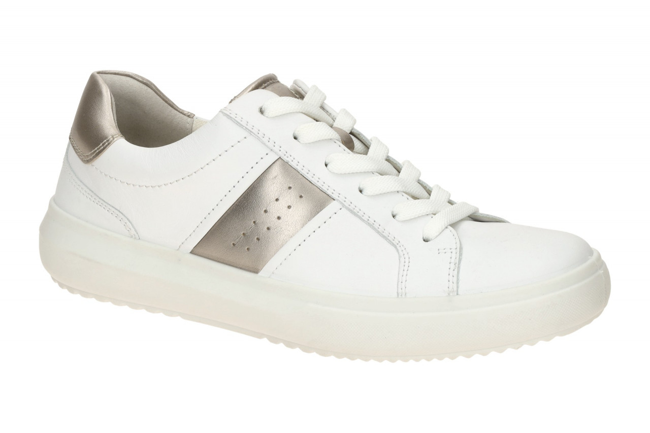 Gabor 83.360.21 Damenschuhe Sneaker wei?/puder Wechselfu?bett & graumetallic 1 Gabor 83.360.21 Damenschuhe Sneaker wei?/puder Wechselfu?bett & graumetallic