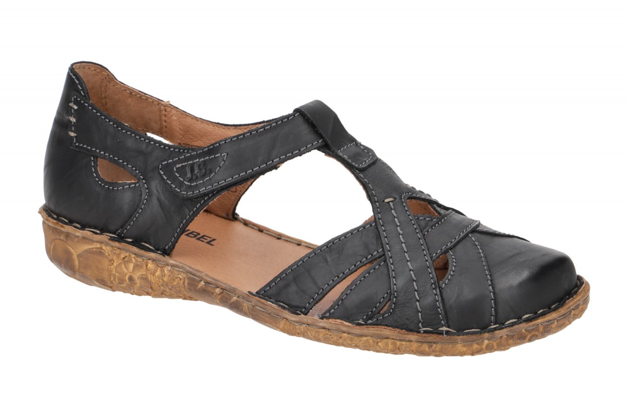 Josef Seibel Damen Sandale 79529 Schwarz - Echtleder Klettverschluss 1 Josef Seibel Damen Sandale 79529 Schwarz - Echtleder Klettverschluss