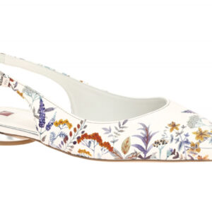 H?gl 0109 0299 MONA Damenschuhe Sling Pumps wei? bunter Blumen-Print