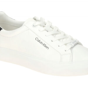 Calvin Klein Damen Sneaker VULC LACE UP HW01681 0K4 Wei?/schwarz - Textilfutt...