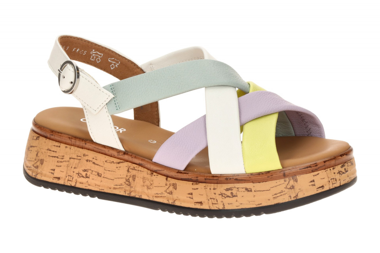 Gabor 82.743 Damen Sandalette Mehrfarbig - lime/latte/lila/mint, Echtleder, K... 1 Gabor 82.743 Damen Sandalette Mehrfarbig - lime/latte/lila/mint, Echtleder, K...