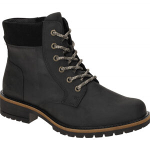 Ecco 20212351052 ELAINA Damen Stiefeletten Schwarz Oil Nubuck Schn?r-Boots