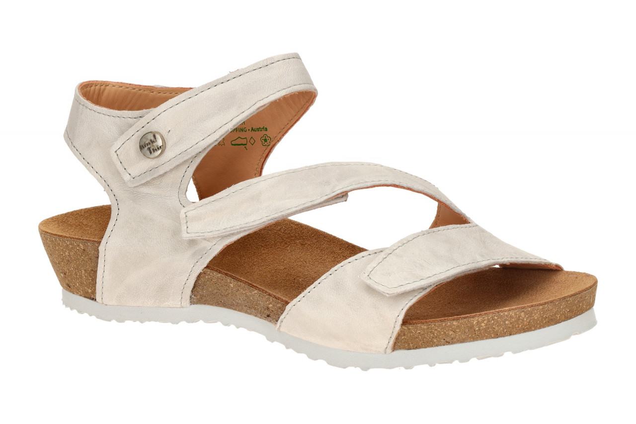 Think 297 Damen Sandale Keilabsatz Wei? - pearl, Echtleder, flacher Absatz 1 Think 297 Damen Sandale Keilabsatz Wei? - pearl, Echtleder, flacher Absatz