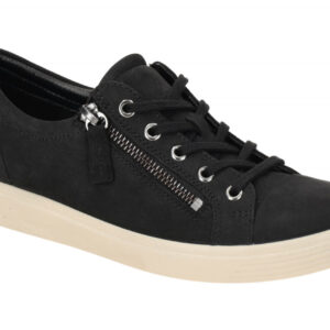 Ecco 218633 CLASSIC SNEAKER - WOMEN Schwarz Echtleder PU Sohle flexibel Schn?...