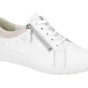 Waldl?ufer 634002 K-IRA Damenschuhe wei?/skin/rosegold bequeme Schn?r-Halbschuhe