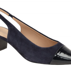 Peter Kaiser 9-79542-44 896 Sling Pumps Blau dk blue/comb Echtleder spitz Abs...