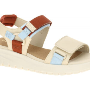 Geox Damen Sandale D65BSC FLEXTRIDE S beige papyrus/rystal wasserdicht atmung...