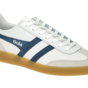 Gola CMB744WE Viper Leather Herren Sneaker Wei?/Blau/Rot Gumsohle