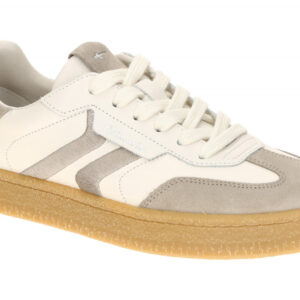 Tamaris 1-23723-44 344 Plateau Sneakers Wei?-Taupe comb Velourleder Sportschuhe
