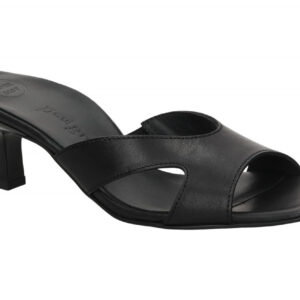 Paul Green Damen Pantoletten 6194-019 Schwarz Echtleder Absatz 5cm Karree