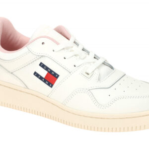 Tommy Hilfiger EN02505 TIO Damen Sneaker Wei? - delikate pink, Glattleder Tex...
