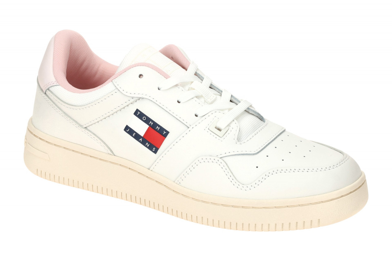 Tommy Hilfiger EN02505 TIO Damen Sneaker Wei? - delikate pink, Glattleder Tex... 1 Tommy Hilfiger EN02505 TIO Damen Sneaker Wei? - delikate pink, Glattleder Tex...