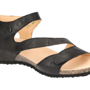 Think 297 Schwarz Damen Keil Sandalette Echtleder Sandale
