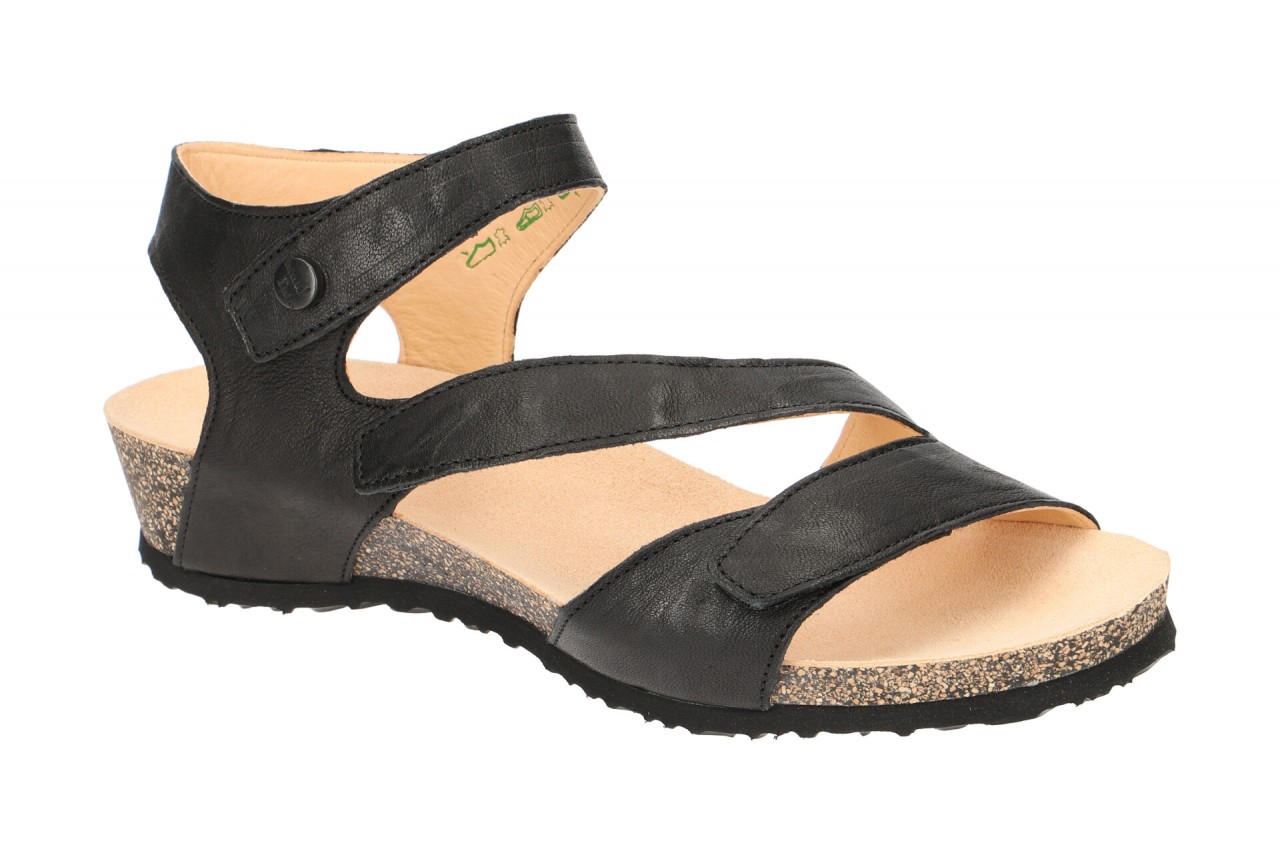 Think 297 Schwarz Damen Keil Sandalette Echtleder Sandale 1 Think 297 Schwarz Damen Keil Sandalette Echtleder Sandale