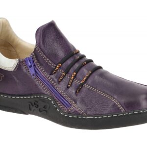 Eject 20710 Damenschuhe Lila Sportliche Slipper Echtleder Naturgegerbt