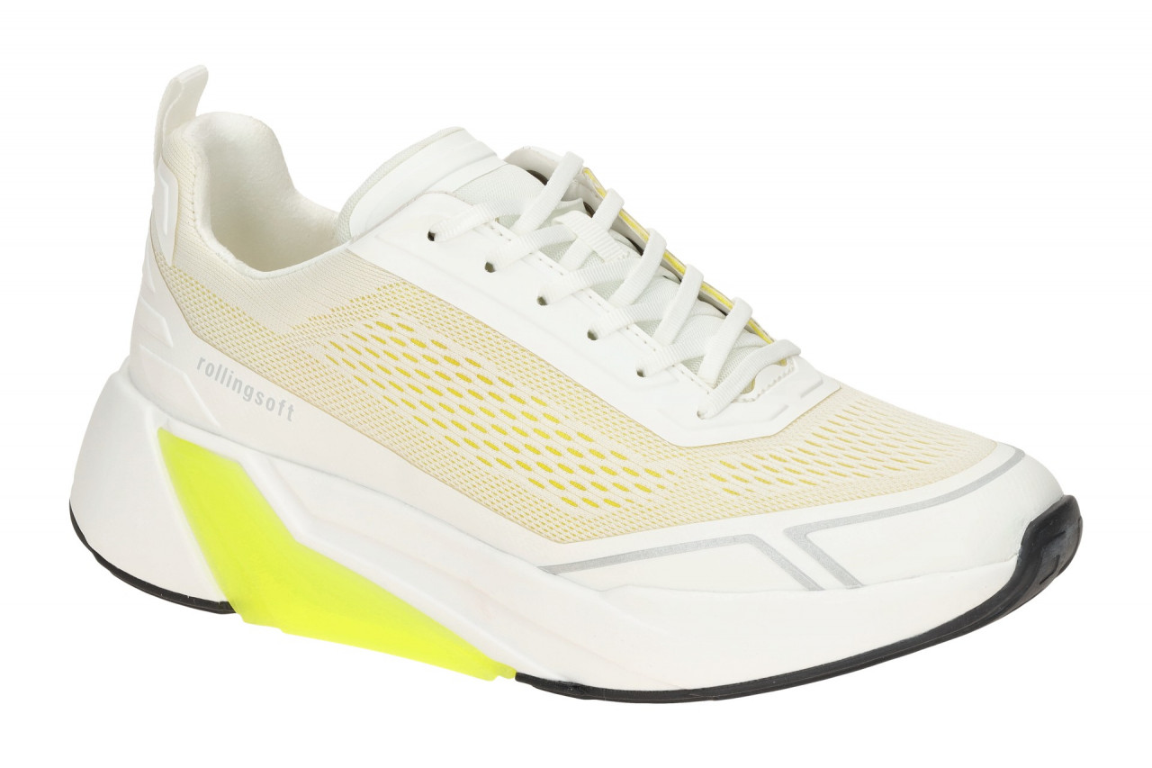 Gabor 86.912.61 ROLLINGSOFT Damen Sneaker in wei?/gelb - bequeme Halbschuhe 1 Gabor 86.912.61 ROLLINGSOFT Damen Sneaker in wei?/gelb - bequeme Halbschuhe