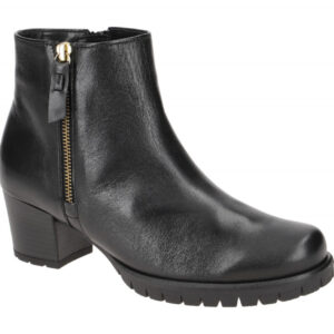 Gabor 36.653 Damen Stiefeletten ATHEN schwarz (gold) mit robustem Profilabsatz
