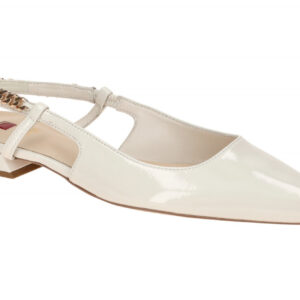 H?gl 1916 1200 Wei?-Creme Damenschuhe Sling Pumps spitz Blockabsatz Echtleder