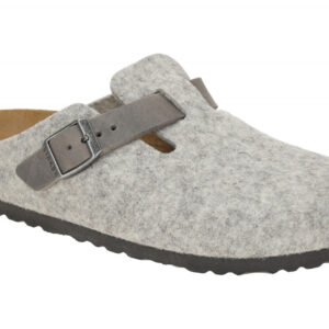 Birkenstock 1026163 Boston BS Damen-Clogs Grau Hellgrau Leicht & Bequem