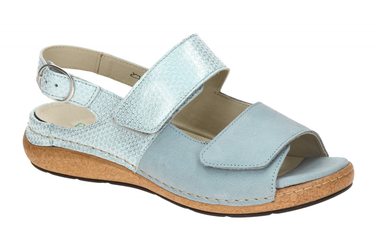 Waldl?ufer 681003 K-HELIETT Damen Sandale Blau - Sky Glitzer-Komfort-Fu?bett 1 Waldl?ufer 681003 K-HELIETT Damen Sandale Blau - Sky Glitzer-Komfort-Fu?bett