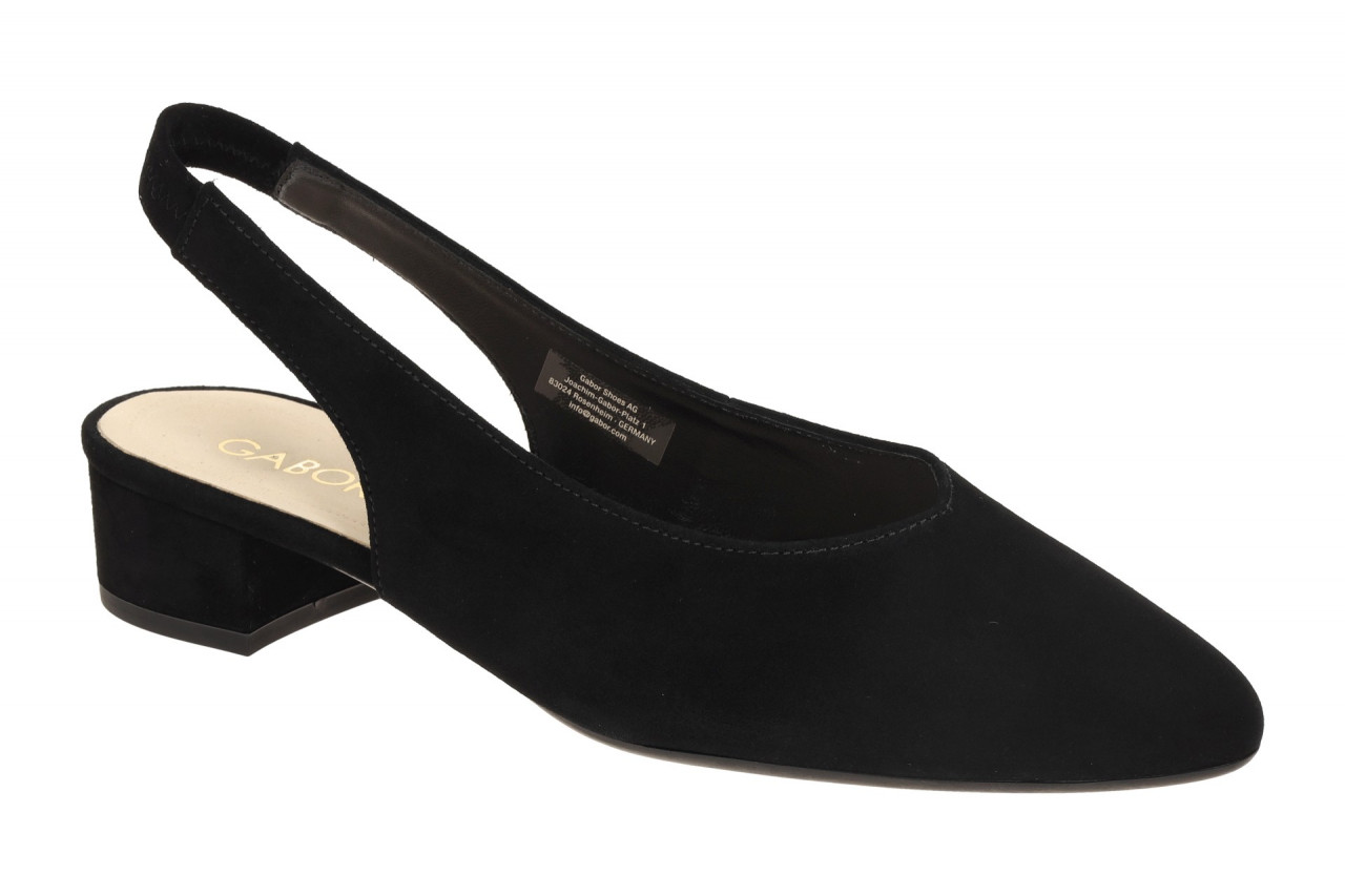 Gabor 81.520.17 Schwarz Sling Pumps Damen Echtleder Velour Rauhleder Blockabsatz 1 Gabor 81.520.17 Schwarz Sling Pumps Damen Echtleder Velour Rauhleder Blockabsatz