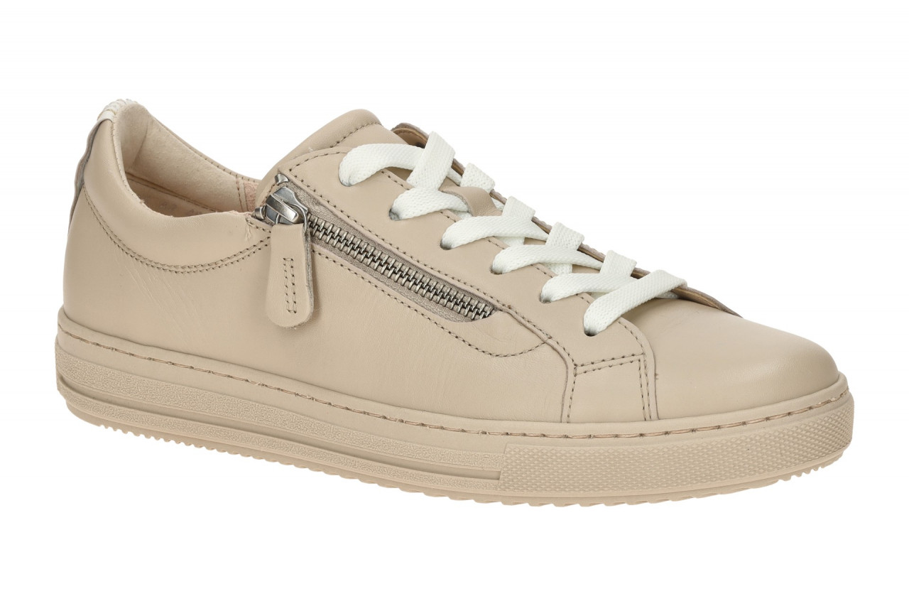 Gabor 86.518.65 Beige Damen Sneaker mit Naht Streifen - Leder - Gummisohle 1 Gabor 86.518.65 Beige Damen Sneaker mit Naht Streifen - Leder - Gummisohle