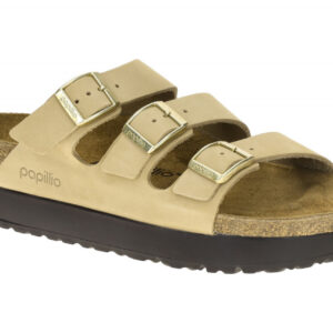 Birkenstock 1029760 BS Florida Beige Sandcastle Damen Plateau Pantolette Nubu...