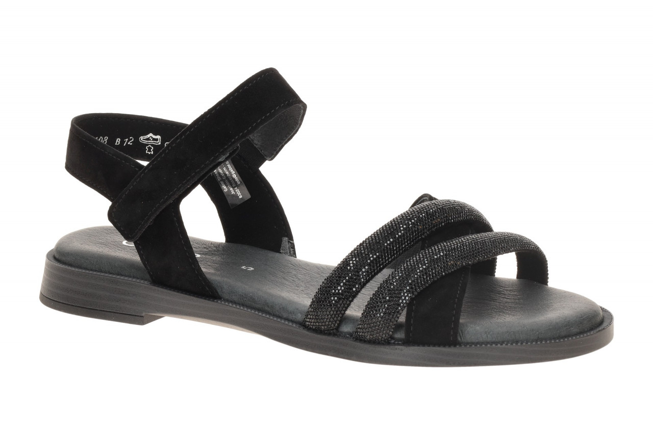 Gabor 85.501 Damen Sandalette Schwarz mit Klettverschluss und Blockabsatz 1 Gabor 85.501 Damen Sandalette Schwarz mit Klettverschluss und Blockabsatz