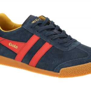 Gola CLA192IE Harrier Damen Sneaker blau/rot/gelb/braun - Echtleder/Suede, Gu...